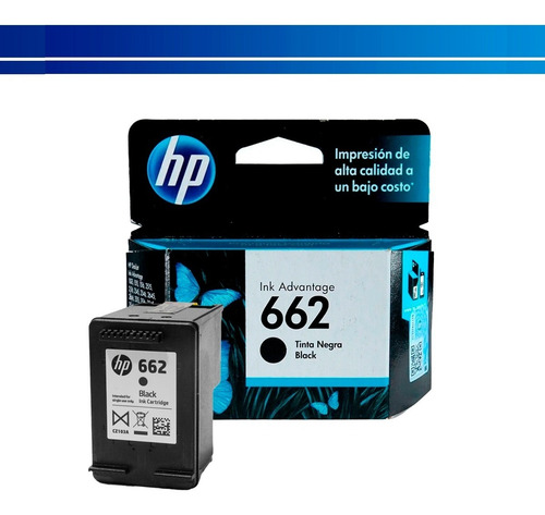 Cartucho Hp 662 Tinta Original Negra
