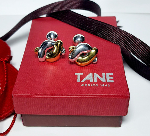 Originales Mancuernillas Tane Gemelos Plata 925 Vermeil Oro (Usado)