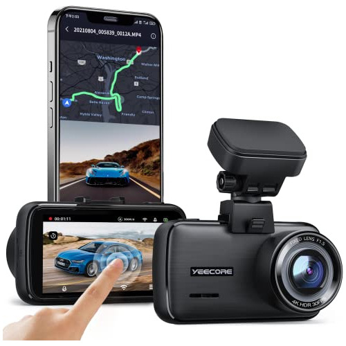 Dash Cam 4k, Wifi Integrado Y Gps, Cámara De Coche Pan...