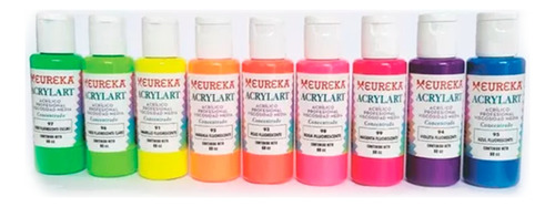 Acrilico Eureka Profesional 60ml Colores Fluorescentes