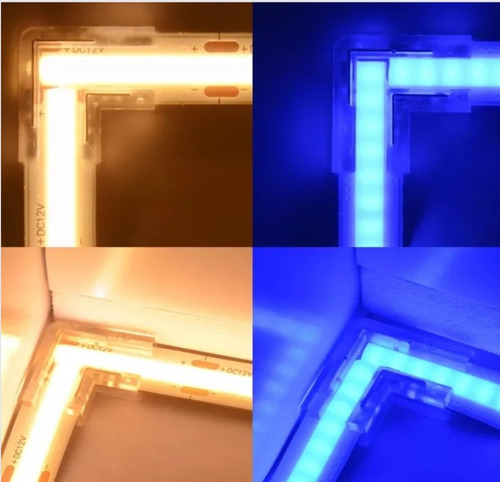 Kit 5 Conector L Emenda P Fita Led Cob Gaya 9w 2 Vias 8mm Luz monocor Tensão de operação