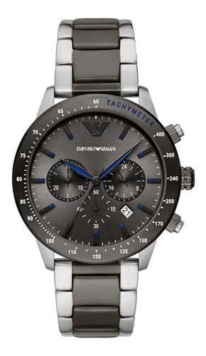 Relógio eletrônico masculino Emporio Armani Fashion Original, cor da pulseira: preto, cor da moldura: preto, cor de fundo: preto