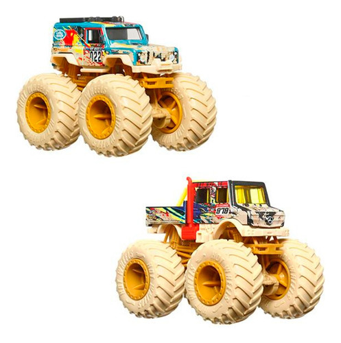 Hot Wheels Monster Trucks Land Rover Vs 75 Unimog Mattel