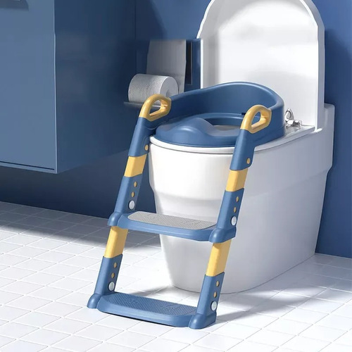 Pelela Silla Para Inodoro Reductor Manijas Con Escalones Azul Pelela