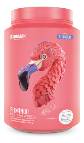 Birdman Proteína Vegetal Fitmingo 1020g By Ale Rubio Sabor Blueberry