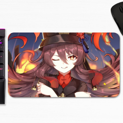  Mouse Pad Gamer Personaje Hu Tao Genshin Impact Art M