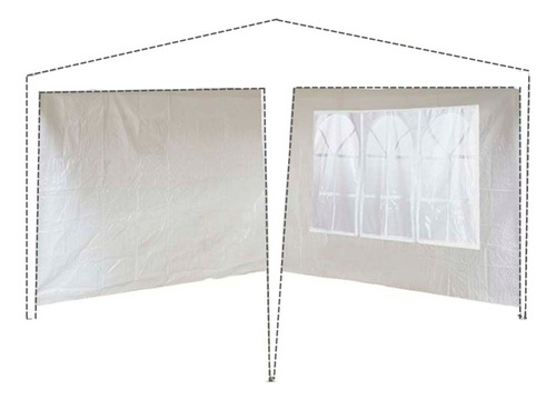 Parede Para Tenda Gazebo 3x3 M Branca Ráfia - Mor Cor Branco