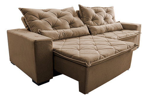 Cama inBox Lisboa/Magnum 2,12 Sofá Castor Liso