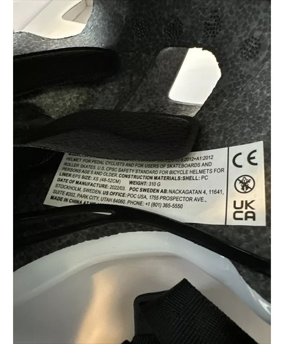 Casco Poc - Talla X-small, Color Blanco