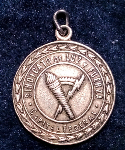 Medalla Sindicato Luz Y Fuerza 1943 Para Personalizar Alpaca (Usado)