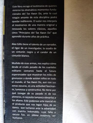 Un Arte Mortal Historia Oculta Del Tae Kwon Do Alex Gillis (Usado)