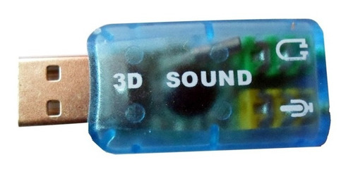 Tarjeta De Sonido Usb 2.0 Audio 3d (4pzas)