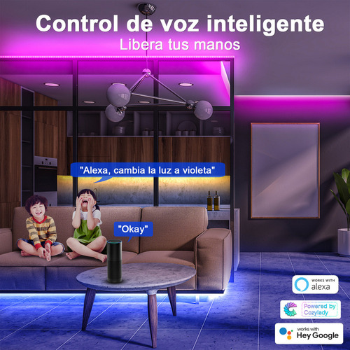 . . Tira De Luces Cozylady Led Wifi 30m Rgb Alexa Luces Led