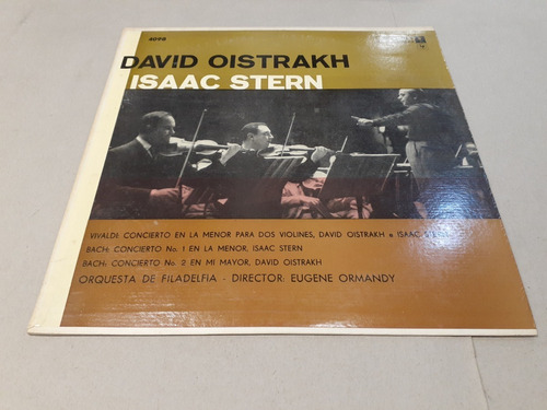 Vivaldi, Bach Conciertos, Oistrakh, Stern - Lp Nacional 8/10