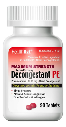 Tablets Healtha2z Descongestionante Pe Con Fenilefrina Hcl 1