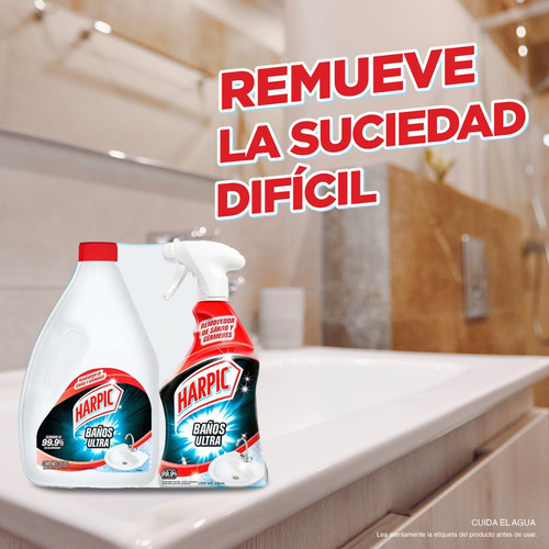 Harpic Limpiador Líquido Baños Ultra, 2pack, 3.7l + 650ml