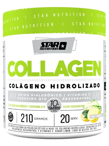 Star Nutrition Colageno Hidrolizado X 210 Gr - Sabor Limon