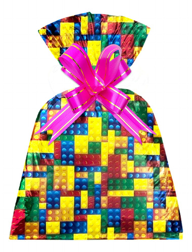 50 Unidades - Saco De Presente 25x36cm Blocos De Construção