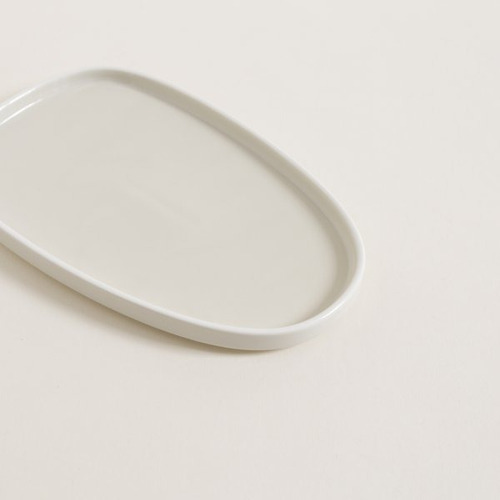 Bandeja Natural De Porcelana Para Sushi Estilo Gourmet White