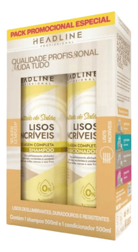 Shampoo + Condicionador Headline 1000ml Lisos Incríveis