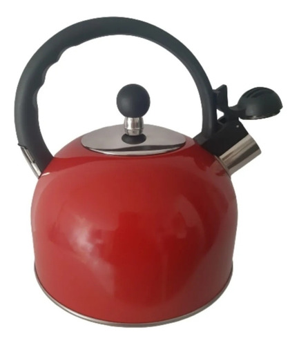 Jarra Tetera Hervidora 2.5 Litros Acero Inoxidable Roja