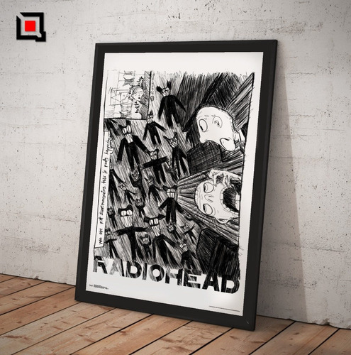 Cuadro Radiohead Lamina Poster Vidrio Fear Bears Promo