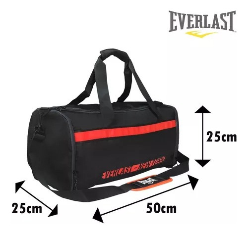Imagen 5 de 5 de Bolso Deportivo Everlast Grande Reforzado Viaje Unisex