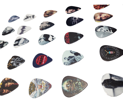 Kit 20 Palhetas Beatles E Guns N´ Roses Guita Violão Baixo