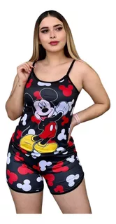 Pijama De Mickey Mouse 2 Piezas Blusa Tirantes Y Short