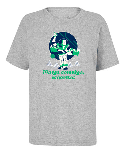 Pixar Playera Infantil Toy Story Buzz Modo Español Oficial