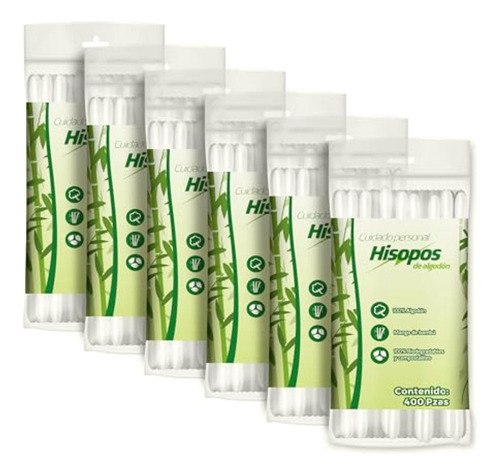 Hisopos 400pz Cada Bolsa Six Pack