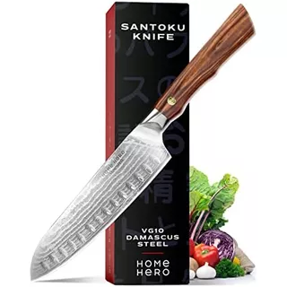 Santoku De Serie Home Hero Elite De 7 Pulgadas, 67 Capa...