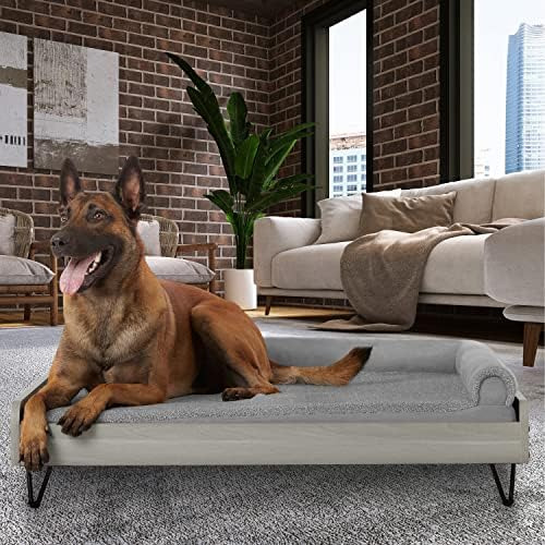 Tailzzz Cama Para Perros De Madera Con Colchón Resistente Al