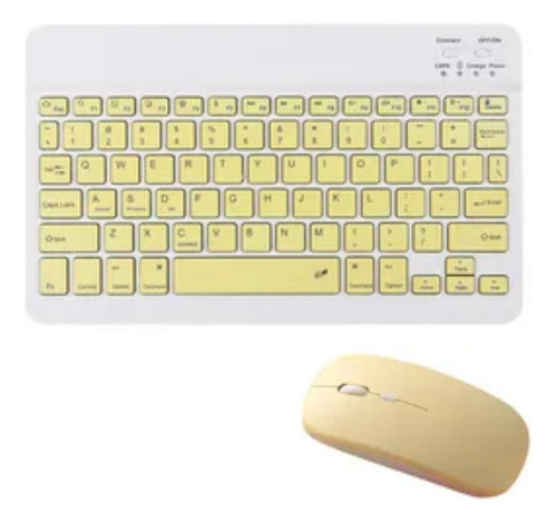 Teclado Sem Fio Laranja & Branco - Conectividade Bluetooth