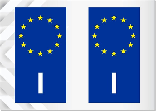 2 Adesivos Itália União Européia - Italiano - Outros Países