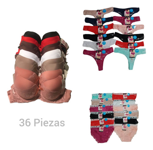 Lote Con 36 Pzs. 12 Bra + 24 Pantys. Negocio  Oferta!!!