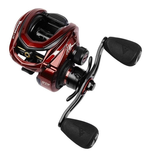 Reel rotativo Marine Sports Venator Lite izquierdo color bordó