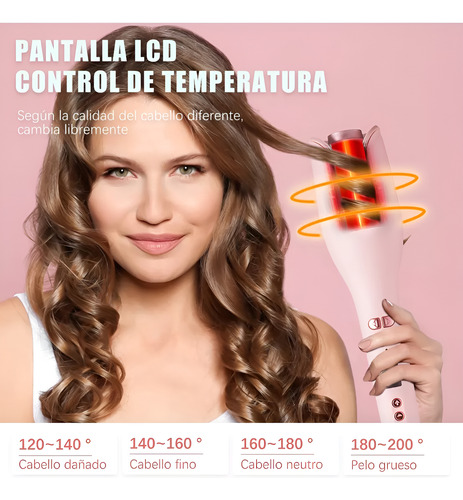 Rizadora Automático De Cabello De Cerámica Con Pantalla Lcd