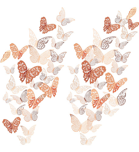 72 Piezas 3d Mariposa Pegatinas De Pared Calcomania De Pared