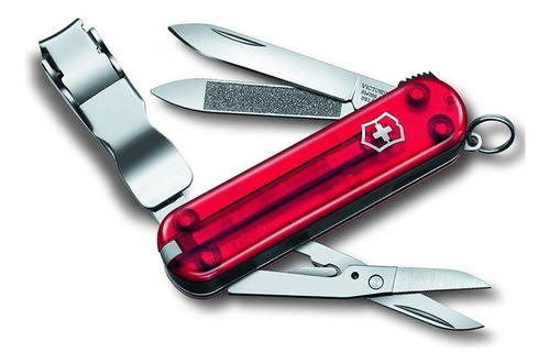 Canivete Victoinox NailClip 580 Vermelho Translúcido 8 Funções
