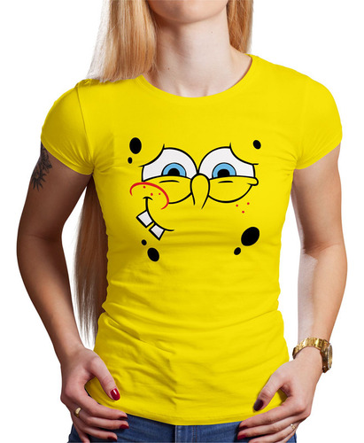 Polo Dama Bob Esponja Retrasado (d0812 Boleto.store)