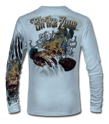 Jason Mathias Strike Zone Goliath Grouper Ls Camiseta De Alt
