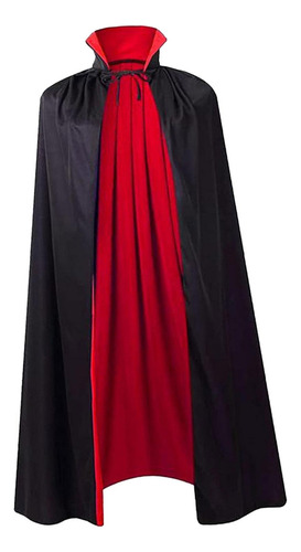 Capa De Halloween Para Se Vestir Como Preto E Vermelho 75 Cm