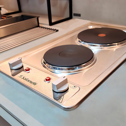Cooktop Elétrico Safanelli De Embutir Em Aço Inox Prime 220v Cor Cinza