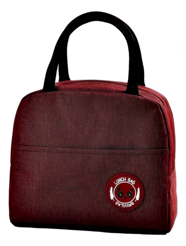 Bolsa Térmica Portátil Marmita Impermeável Revestida Fitness Cor Vermelho