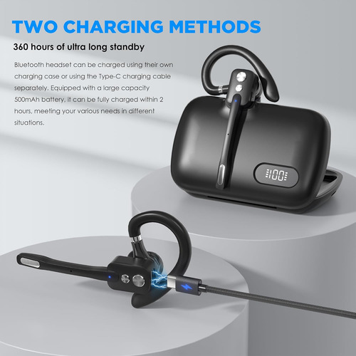 Auriculares Bluetooth Manos Libres Con Cancelación De Ruido