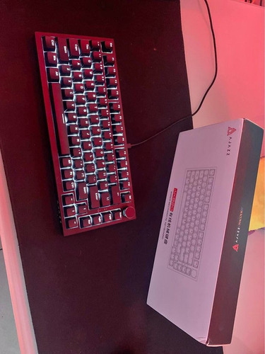 Teclado mecánico con cable Ajazz Ak820, teclado completo de intercambio en caliente, color negro, idioma inglés internacional