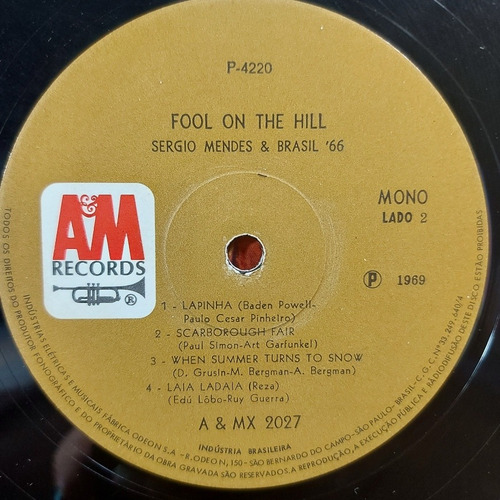 Imagem 7 de 7 de Vinil Lp Sérgio Mendes E Brasil 66 Fool On The Hill