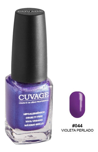 Esmaltes De Uñas Tradicional Sin Tacc Cuvage Pro Keratine Color #044 - Violeta perlado