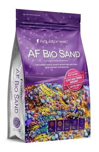 Imagen 1 de 6 de Sustrato Blanco Af Bio Sand Aquaforest 7,5kg Marino Reef